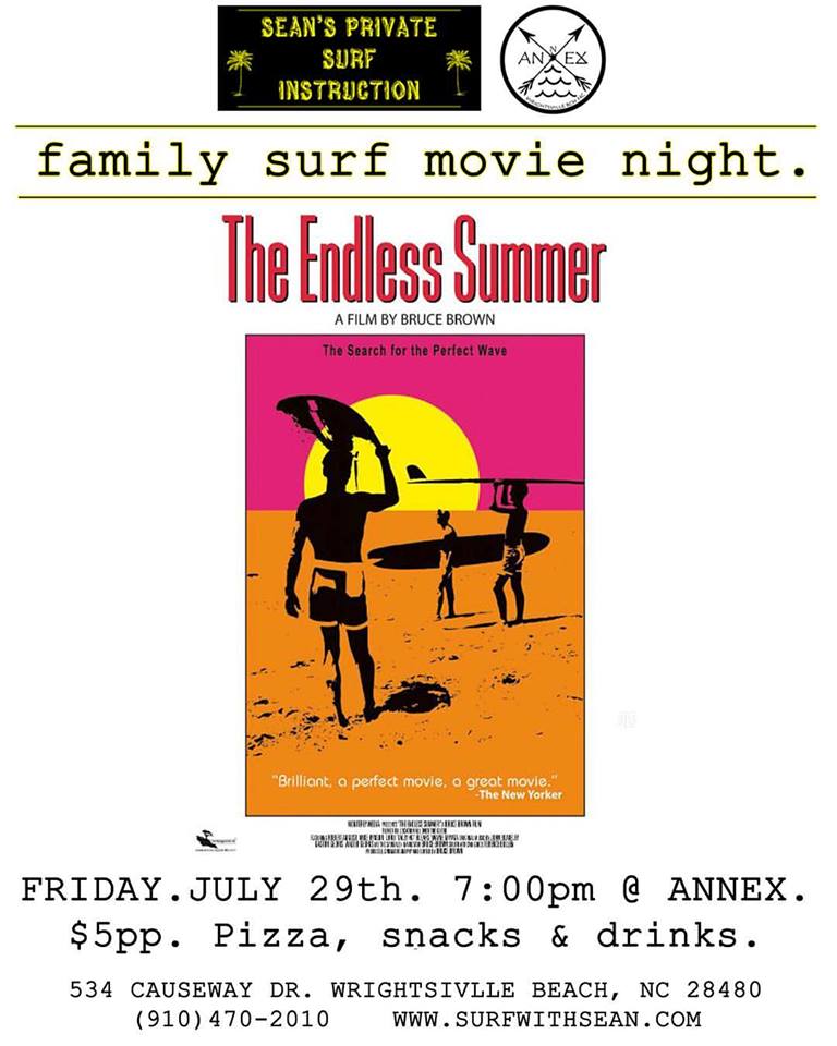 Family Surf Movie Night flyer